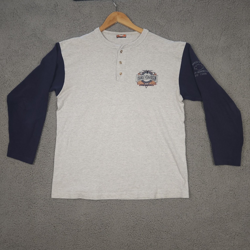 Harley Davidson Shirt Mens Large SPTZIE'SH-DALBANY SCHENECTADYNEW YORK